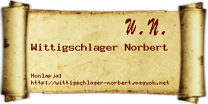 Wittigschlager Norbert névjegykártya